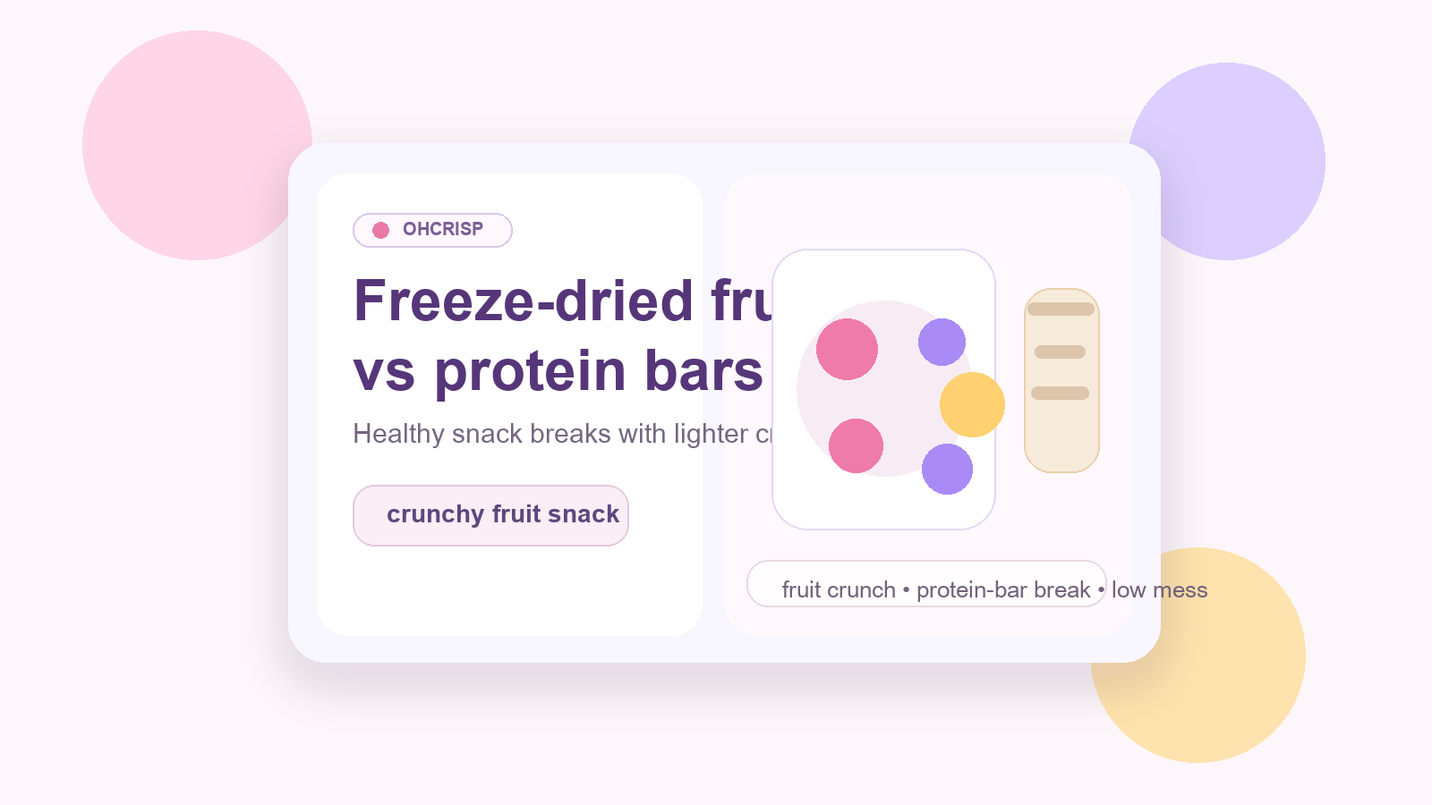 Freeze-Dried Fruit vs Protein Bars for Healthy Snack Breaks: Which Crunchy Fruit Snack Feels Lighter?